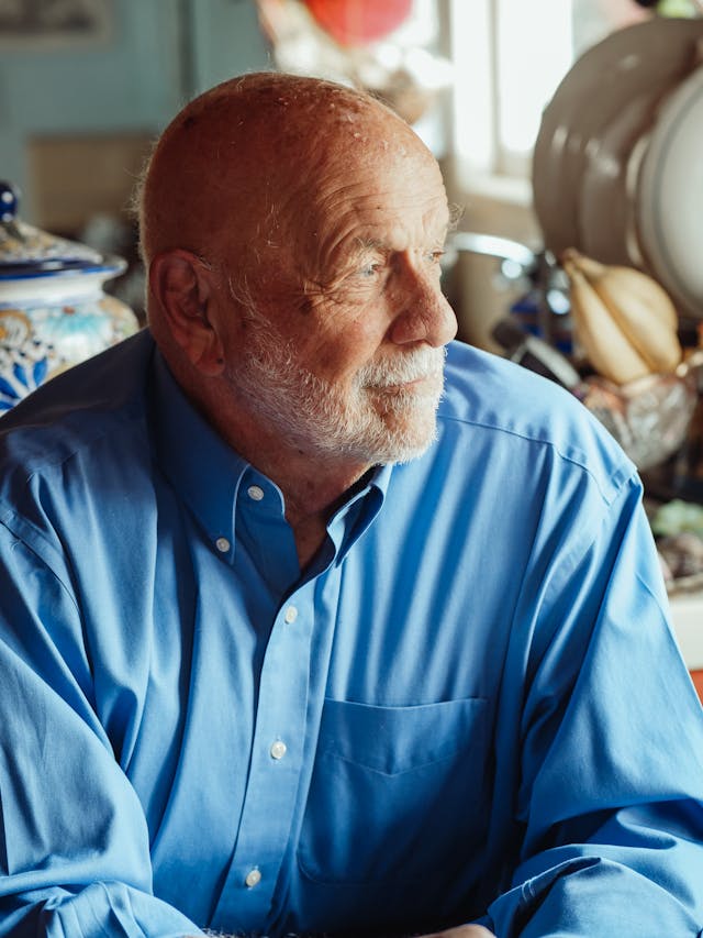 live in my house if it's in a trust, image of pensive senior man